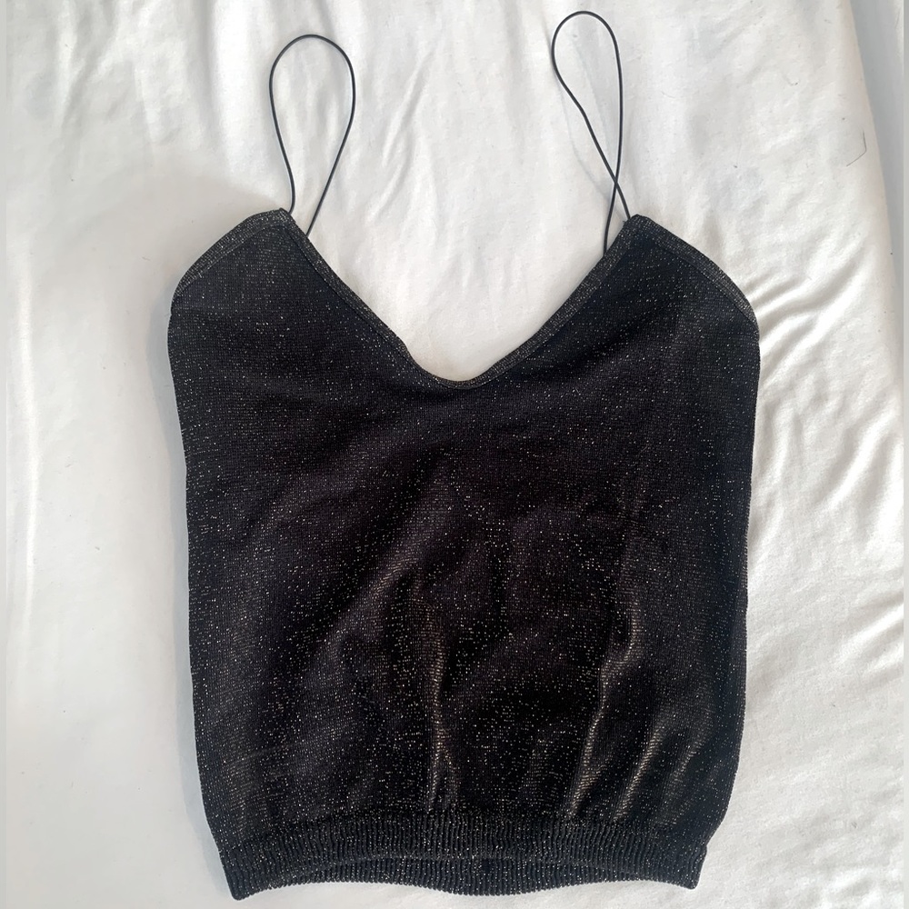 Free People XS/S Camisole Bralette Black and Gold